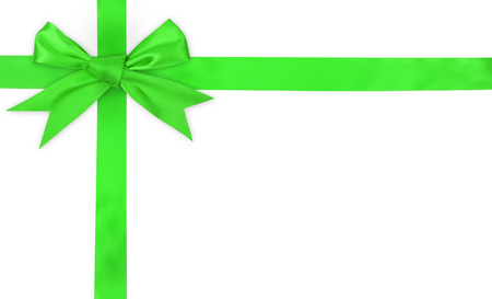 Holiday ribbon bow tape on whiteの写真素材