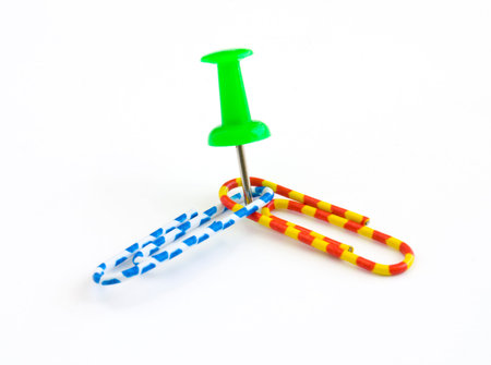 paper clip isolated over white background