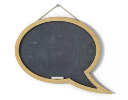 Speech bubble school deskの写真素材