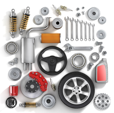 Set of parts of car.の写真素材