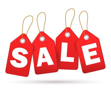 Sale tags. Concept of discount shopping. Raster versionのイラスト素材