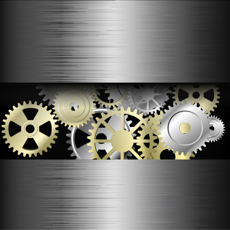 Gear collection machine collection of vector cogwheel and gearsのイラスト素材