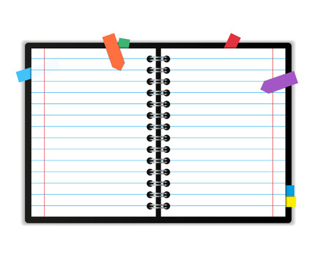 notebook with drawing charts and graphs success business strategy plan concept idea, Abstract infographic workflow layout, diagram, step up options, Vector illustration template designのイラスト素材