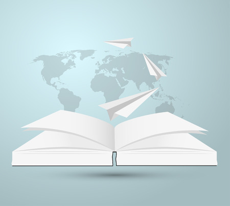 book diagram creative paper cut style template / can be used for infographics / horizontal cutout lines / graphic or website layout vectorのイラスト素材