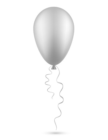 white balloon isolated on white backgroundのイラスト素材