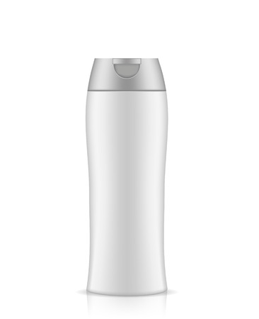 Cosmetic packaging, oval plastic tube template for your design. Vector.のイラスト素材