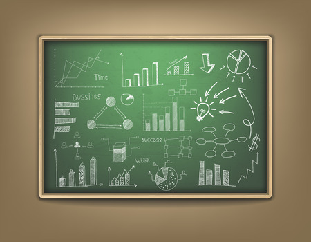 Green chalkboard.Vectorのイラスト素材