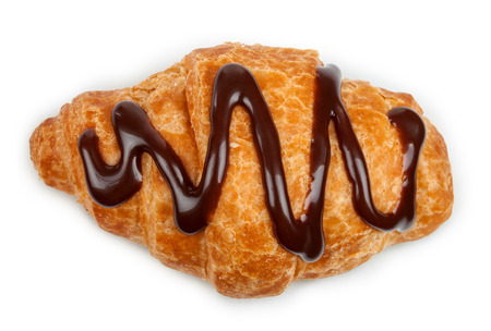 Fresh and tasty croissant on the whiteの写真素材