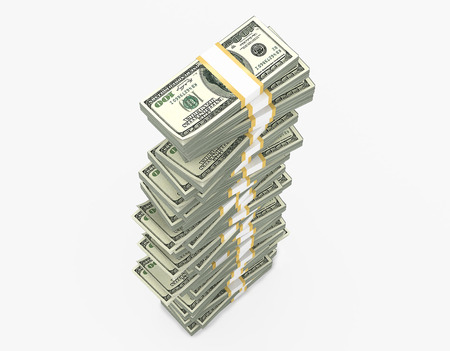 Money stackedの写真素材