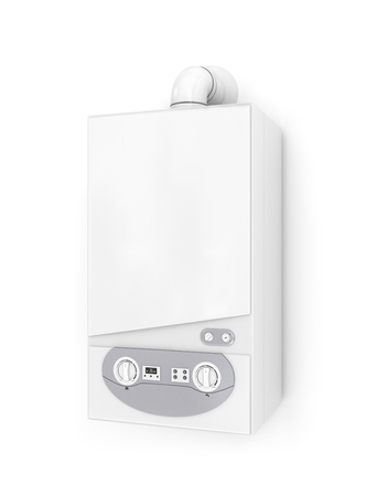 White gas boiler.の写真素材