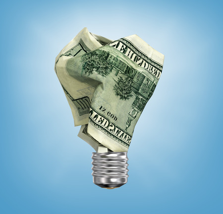 Light bulb with dollarの写真素材