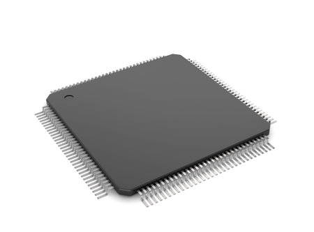 Chip on a white background.