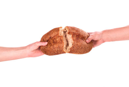 bread in hand