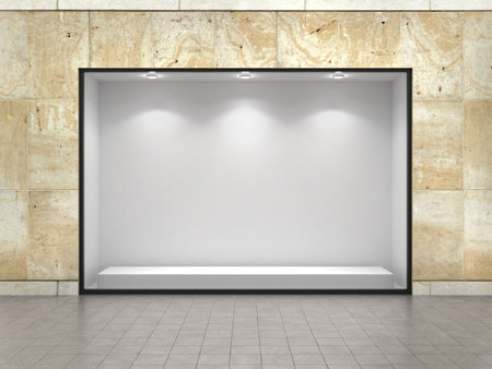 Empty ftorefront of shop.