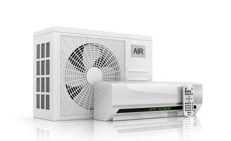 air conditioning isolated on white. 3d illustrationの写真素材