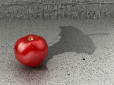 The concept of duplicity and duality. 3D illustrationの写真素材