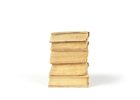 Stack of books isolated on white backgroundの写真素材