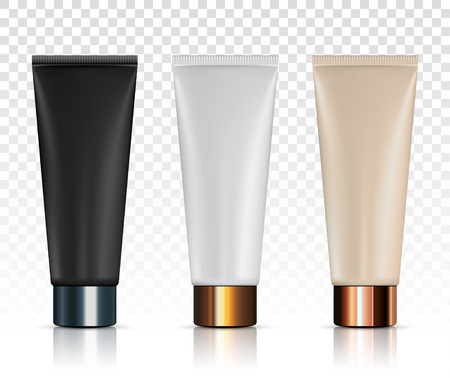 Cosmetic tubes setのイラスト素材
