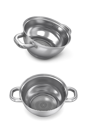 Seth colander isolated on white background, side view and top. 3d illustrationの写真素材