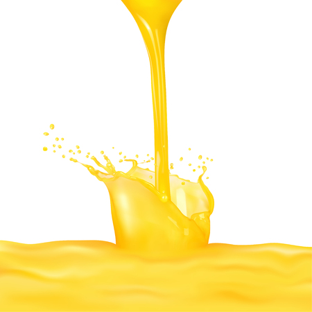 Orange juice splashのイラスト素材