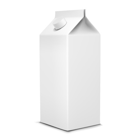White milk packageのイラスト素材