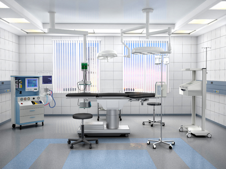 operating room with equipment. 3d illustrationの写真素材