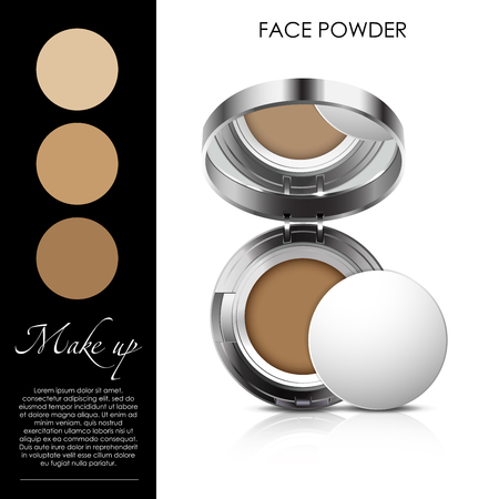  cosmetic powder vector illustration のイラスト素材