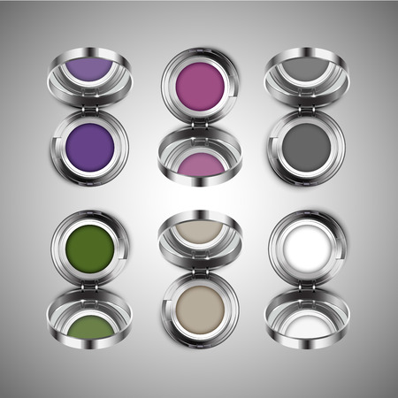 eye shadow set  isolated vector illustrationのイラスト素材