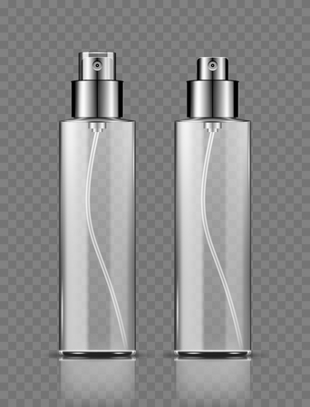 Cosmetic spray bottles isolated on transparent backgroundのイラスト素材