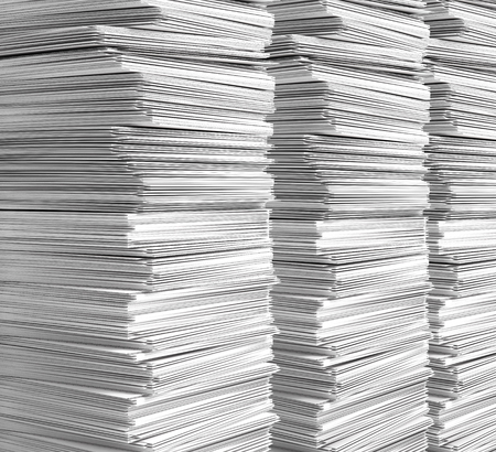 stack of clean, white paper. 3d illustrationの写真素材