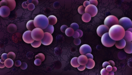 Bacteria virus under microscope. Vector