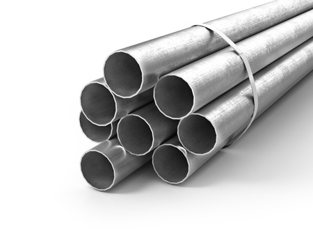 Different metal products. Profiles and tubes. 3d illustrationの写真素材