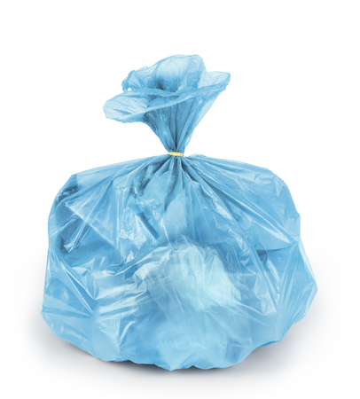 Trash bag isolated on a white backgroundの写真素材