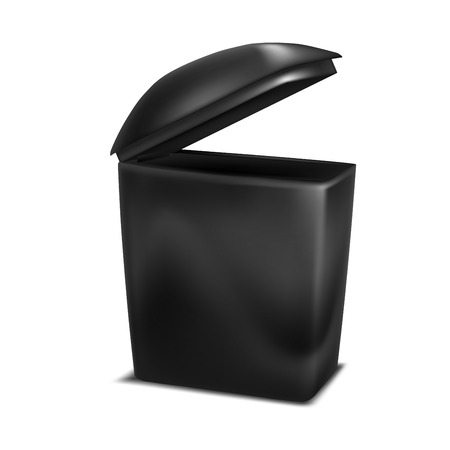 Vector. Mock Up. Black Box plasticのイラスト素材