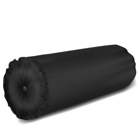 Vector. Mock Up. Black Pillow Cylinder vs buttonのイラスト素材