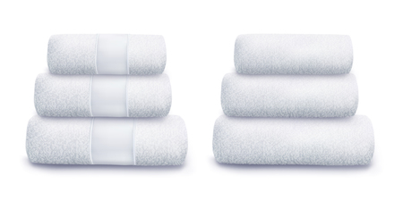 Vector. Mock Up. White Towelのイラスト素材