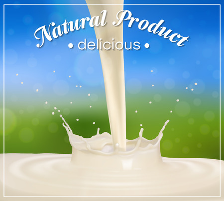 Milk splash. Design element. Vector illustration.のイラスト素材