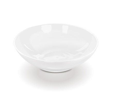 OU vector illustration white deep plate on a white backgroundのイラスト素材