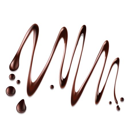 Abstract pattern made of chocolate isolated on white backgroundのイラスト素材
