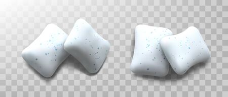 Vector chewing gum isolated on transparent background. Realistic vector illustrationのイラスト素材