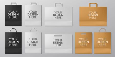 Realistic Shopping Bag Mockupのイラスト素材