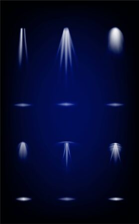 Vector illustration of light lanterns first light spotlightのイラスト素材