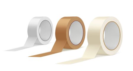Roll of scotch  isolated on whiteのイラスト素材