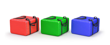 pizza delivery bag. 3d illustration