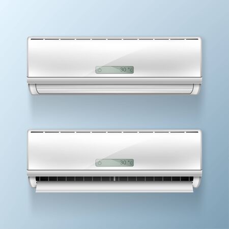 Air conditioners isolated. Vector illustrationのイラスト素材
