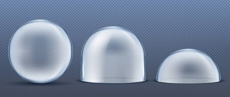 Glass Dome Set Vector. のイラスト素材