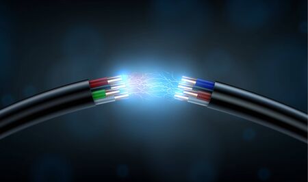 Electric cable breakのイラスト素材