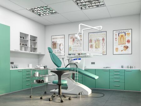 dental offiice interior 3d illustrationの写真素材