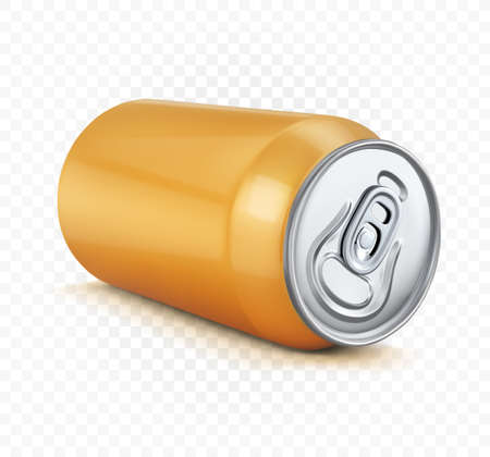 Orange aluminum can. Vector illustration.のイラスト素材