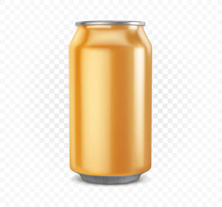 Orange aluminum can. Vector illustration.のイラスト素材